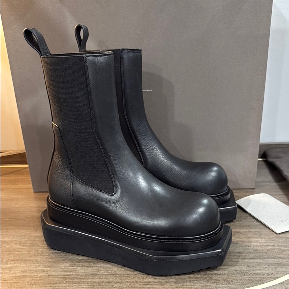 Rick Owens Beatle Turbo Black Boots Size 35/ 5